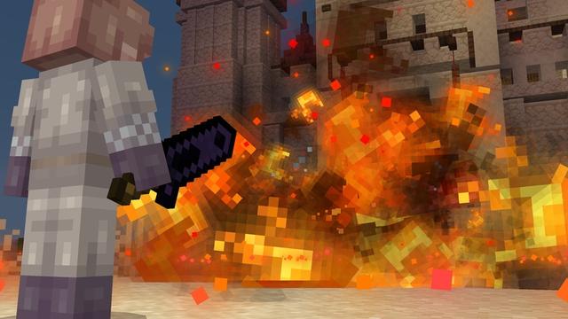 Screenshot of the Minecraft Bedrock Marketplace product Too Many Weapons created by Cubed Creations.