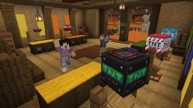 Screenshot of the Minecraft Bedrock Marketplace product Too Much TNT! created by Cubed Creations.
