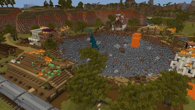 Screenshot of the Minecraft Bedrock Marketplace product Too Much TNT! created by Cubed Creations.