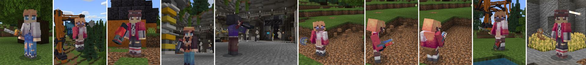 Panorama of the Minecraft Bedrock Marketplace product Tools Expansion created by Cubed Creations.