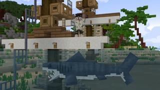 Screenshot of the Minecraft Bedrock Marketplace product Ultimate Raft Survival created by Cubed Creations.