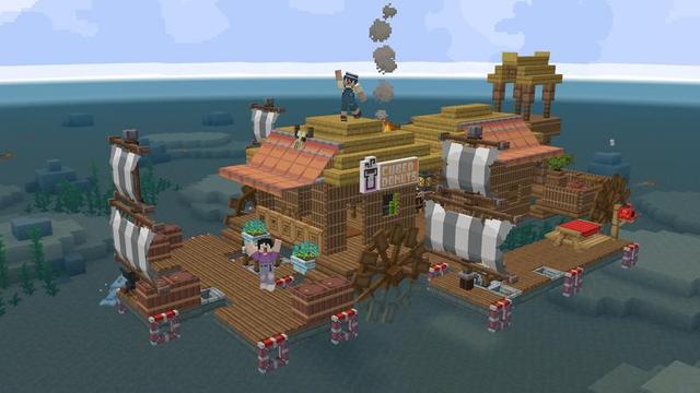 Screenshot of the Minecraft Bedrock Marketplace product Ultimate Raft Survival created by Cubed Creations.