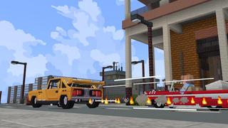 Screenshot of the Minecraft Bedrock Marketplace product Vehicles Pack created by Cubed Creations.