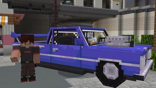 Screenshot of the Minecraft Bedrock Marketplace product Vehicles Pack created by Cubed Creations.