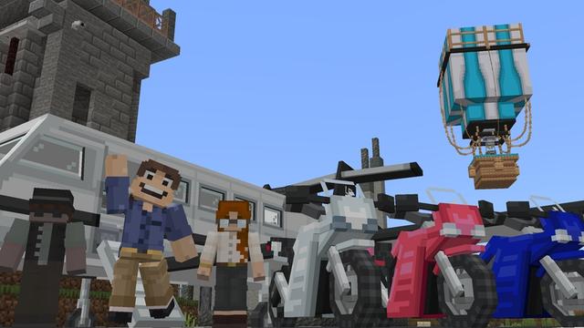 Screenshot of the Minecraft Bedrock Marketplace product Vehicles+ created by Cubed Creations.