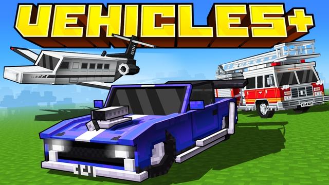 Thumbnail of the Minecraft Bedrock Marketplace product Vehicles+ created by Cubed Creations.