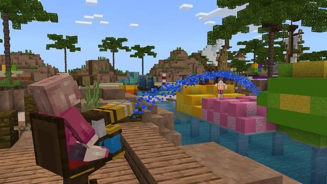 Screenshot of the Minecraft Bedrock Marketplace product Water Park (Pirates Island) created by Cubed Creations.