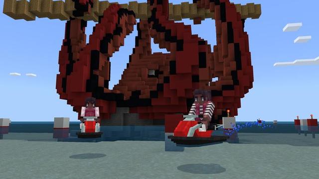 Screenshot of the Minecraft Bedrock Marketplace product Water Park (Pirates Island) created by Cubed Creations.
