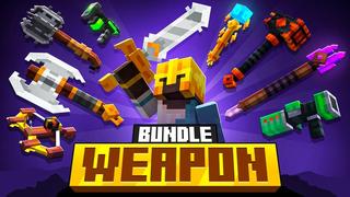 Thumbnail of the Minecraft Bedrock Marketplace product Weapon Bundle created by Cubed Creations.
