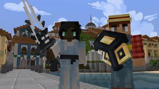 Screenshot of the Minecraft Bedrock Marketplace product Weapon Fusion 2 created by Cubed Creations.