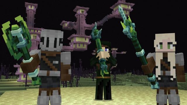 Screenshot of the Minecraft Bedrock Marketplace product Weapons Fusion Add-On created by Cubed Creations.