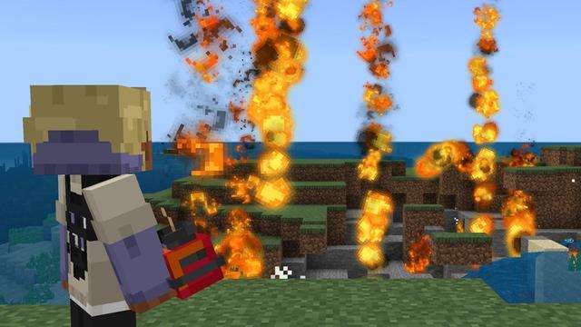 Screenshot of the Minecraft Bedrock Marketplace product Weapons Fusion Add-On created by Cubed Creations.