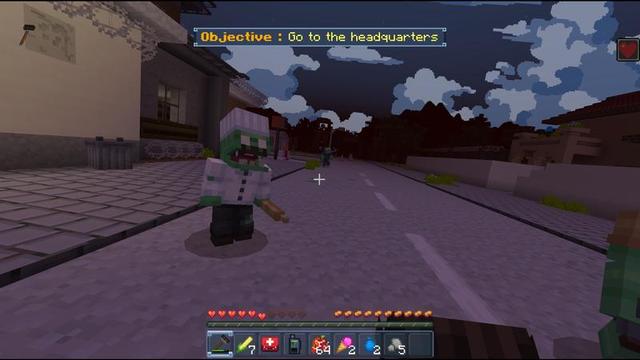 Screenshot of the Minecraft Bedrock Marketplace product Zombie Apocalypse created by Cubed Creations.