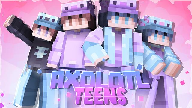 Thumbnail of the Minecraft Bedrock Marketplace product Axolotl Teens created by Cubeverse.
