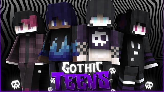 Thumbnail of the Minecraft Bedrock Marketplace product Gothic Teens created by Cubeverse.