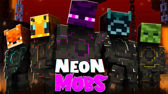 Thumbnail of the Minecraft Bedrock Marketplace product Neon Mobs created by Cubeverse.