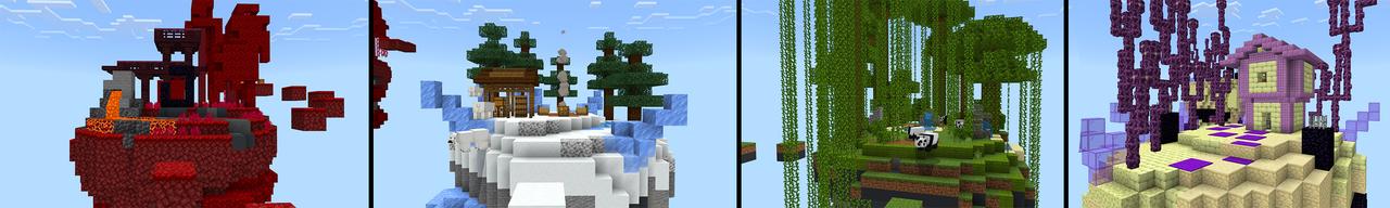 Panorama of the Minecraft Bedrock Marketplace product Skyblock created by Cubeverse.