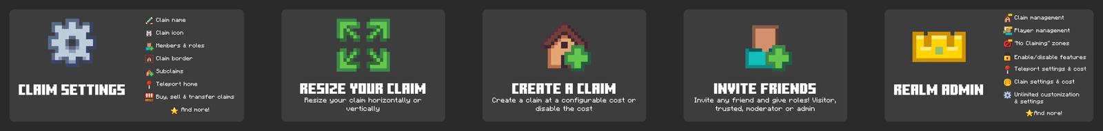 Panorama of the Minecraft Bedrock Marketplace product Land Claims Add-On created by Cubical.