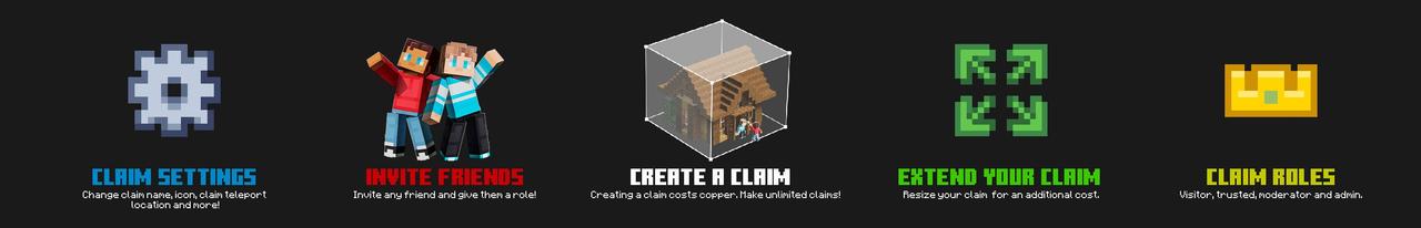 Panorama of the Minecraft Bedrock Marketplace product Land Claims Add-On created by Cubical.