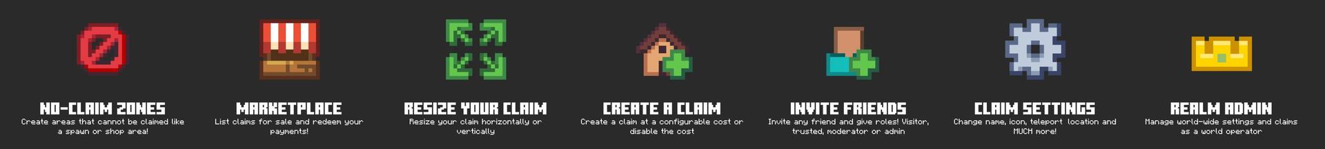 Panorama of the Minecraft Bedrock Marketplace product Land Claims Add-On created by Cubical.