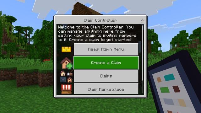 Screenshot of the Minecraft Bedrock Marketplace product Land Claims Add-On created by Cubical.