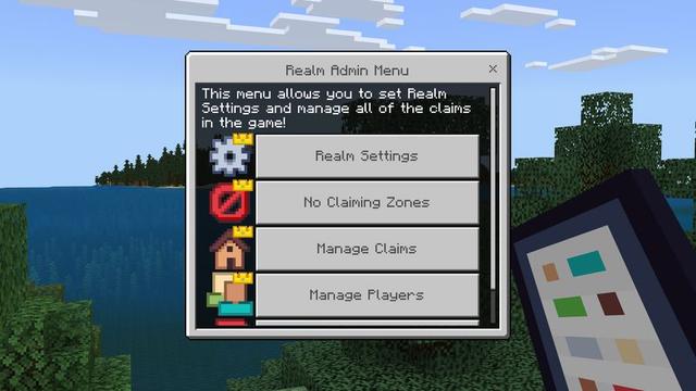Screenshot of the Minecraft Bedrock Marketplace product Land Claims Add-On created by Cubical.