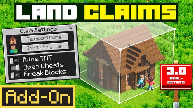 Thumbnail of the Minecraft Bedrock Marketplace product Land Claims Add-On created by Cubical.