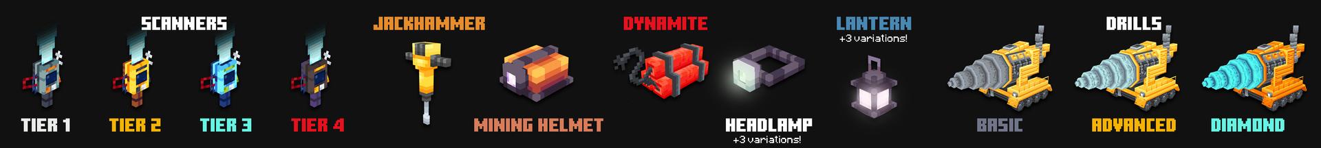 Panorama of the Minecraft Bedrock Marketplace product MINERS++ Add-On created by Cubical.