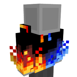 Thumbnail of the Minecraft Bedrock Marketplace product Red and Blue Fire Hoodie created by Cubical.