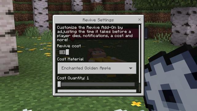 Screenshot of the Minecraft Bedrock Marketplace product Revive Add-On created by Cubical.