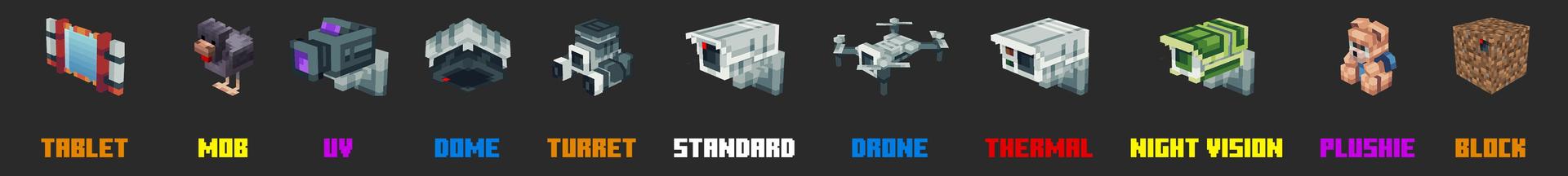 Panorama of the Minecraft Bedrock Marketplace product Security Cameras Add-On created by Cubical.