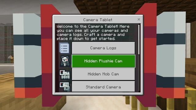 Screenshot of the Minecraft Bedrock Marketplace product Security Cameras Add-On created by Cubical.