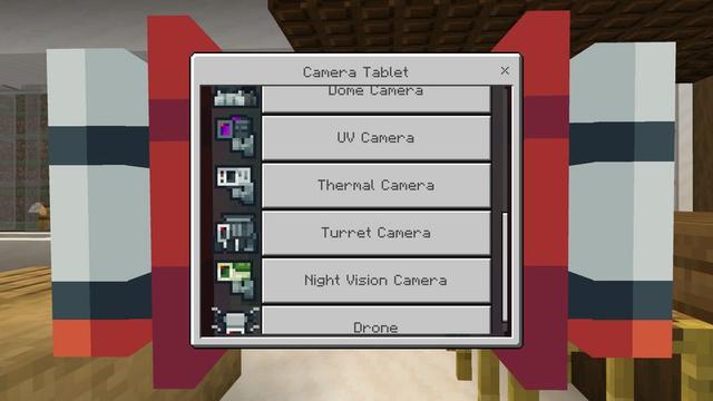 Screenshot of the Minecraft Bedrock Marketplace product Security Cameras Add-On created by Cubical.