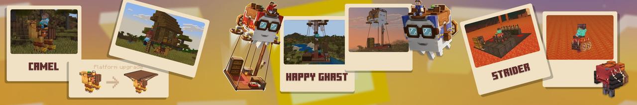 Panorama of the Minecraft Bedrock Marketplace product Travelcraft Add-On created by Cubical.