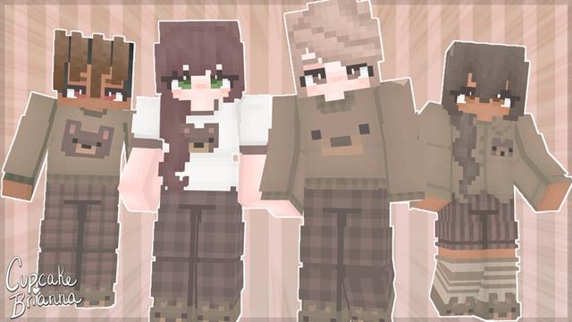 Thumbnail of the Minecraft Bedrock Marketplace product Bear Pajamas HD Skin Pack created by CupcakeBrianna.
