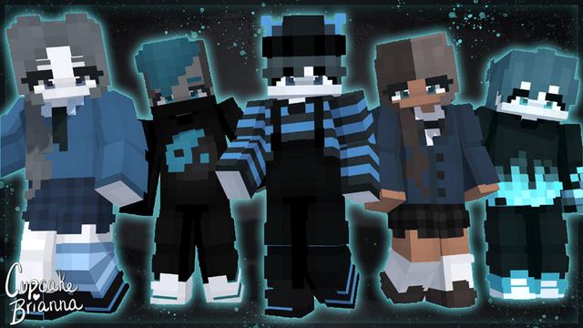 Thumbnail of the Minecraft Bedrock Marketplace product Black X Blue Mega Pack created by CupcakeBrianna.