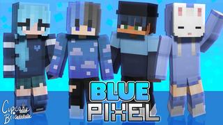 Thumbnail of the Minecraft Bedrock Marketplace product Blue Pixel Skin Pack created by CupcakeBrianna.