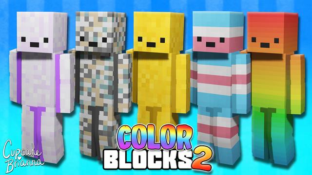 Thumbnail of the Minecraft Bedrock Marketplace product Color Blocks 2 Skin Pack created by CupcakeBrianna.