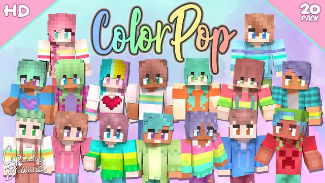 Thumbnail of the Minecraft Bedrock Marketplace product ColorPop HD Skin Pack created by CupcakeBrianna.
