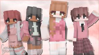 Thumbnail of the Minecraft Bedrock Marketplace product Coquette Fashion Skin Pack created by CupcakeBrianna.
