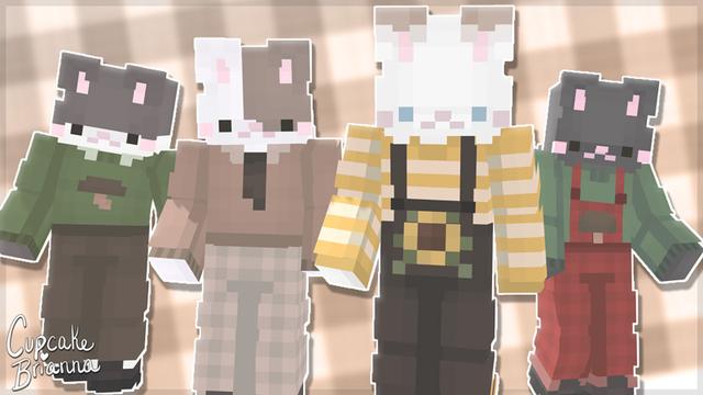 Thumbnail of the Minecraft Bedrock Marketplace product Cottage Bunny Skin Pack created by CupcakeBrianna.