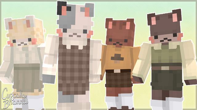 Thumbnail of the Minecraft Bedrock Marketplace product Cottage Cats Skin Pack created by CupcakeBrianna.