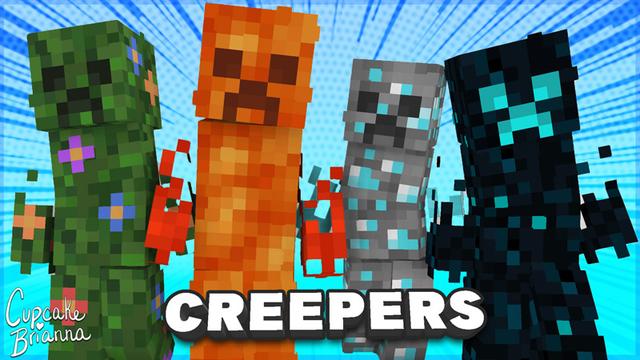 Thumbnail of the Minecraft Bedrock Marketplace product Creepers Skin Pack created by CupcakeBrianna.