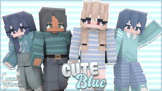 Thumbnail of the Minecraft Bedrock Marketplace product Cute Blue HD Skin Pack created by CupcakeBrianna.