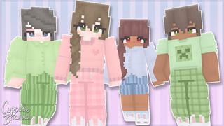 Thumbnail of the Minecraft Bedrock Marketplace product Cute Pajamas HD Skin Pack created by CupcakeBrianna.