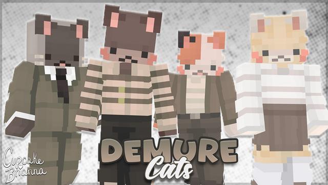Thumbnail of the Minecraft Bedrock Marketplace product Demure Cats Skin Pack created by CupcakeBrianna.