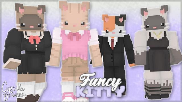 Thumbnail of the Minecraft Bedrock Marketplace product Fancy Kitty HD Skin Pack created by CupcakeBrianna.