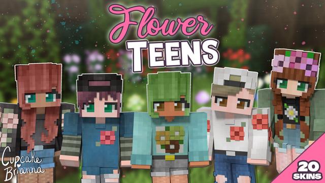 Thumbnail of the Minecraft Bedrock Marketplace product Flower Teens HD Skin Pack created by CupcakeBrianna.