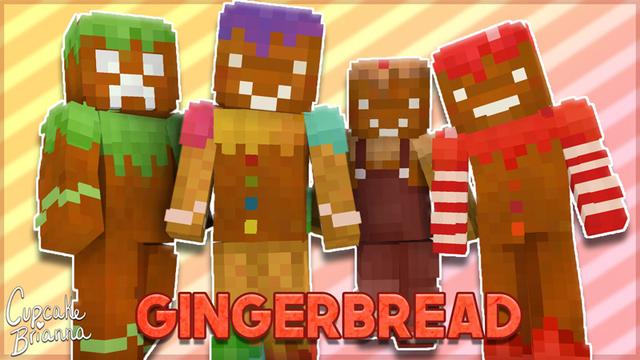 Thumbnail of the Minecraft Bedrock Marketplace product Gingerbread Skin Pack created by CupcakeBrianna.