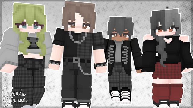 Thumbnail of the Minecraft Bedrock Marketplace product Goth HD Skin Pack created by CupcakeBrianna.